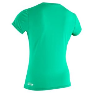 O'Neill Women's Basic Skins Upf 50+ Short Sleeve Sun Shirt, Seaglass, Small