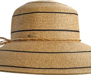 Coolibar UPF 50+ Women's Aubrey Wide Brim Beach Hat - Sun Protective (One Size- Natural)