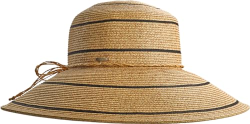 Coolibar UPF 50+ Women's Aubrey Wide Brim Beach Hat - Sun Protective (One Size- Natural)