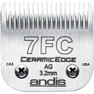 Andis Stainless Steel Pro Quality Grooming Ceramic Edge Clipper Blades Choose Size !(# 7FC Finish Blade = 3.2mm)