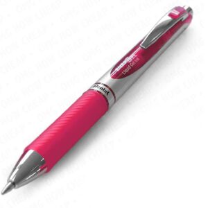 Pentel EnerGel XM BL77 - Retractable Liquid Gel Ink Pen - 0.7mm - 54% Recycled - Pink - Pack of 3