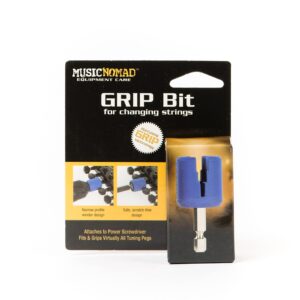 MusicNomad GRIP Drill Bit String Peg Winder - Scratch-free Rubber Lined (MN220), Original version