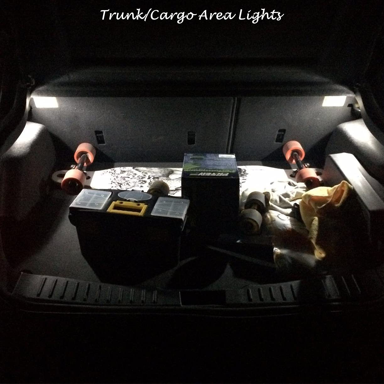 Alla Lighting Newest T10 Wedge 194 168 2825 W5W LED Bulbs, 6000K White License, Reverse, Trunk, Marker, Parking, Door, Map, Dome Lights Lamps, 360° Light 4014 18-SMD Super Bright 558 161 175