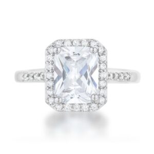 Beloved Sparkles Ariana Radiant Cut 4ct Solitaire Halo Engagement Ring (6)