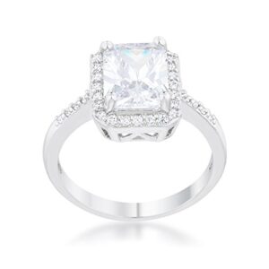 Beloved Sparkles Ariana Radiant Cut 4ct Solitaire Halo Engagement Ring (6)