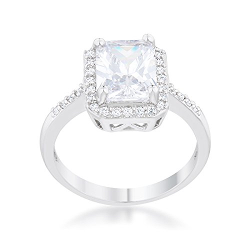 Beloved Sparkles Ariana Radiant Cut 4ct Solitaire Halo Engagement Ring (6)