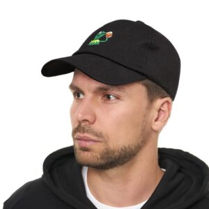 Adjustable Kermit The Frog Embroidered Baseball Cap - Unisex Classic Dad Trucker Hat Black