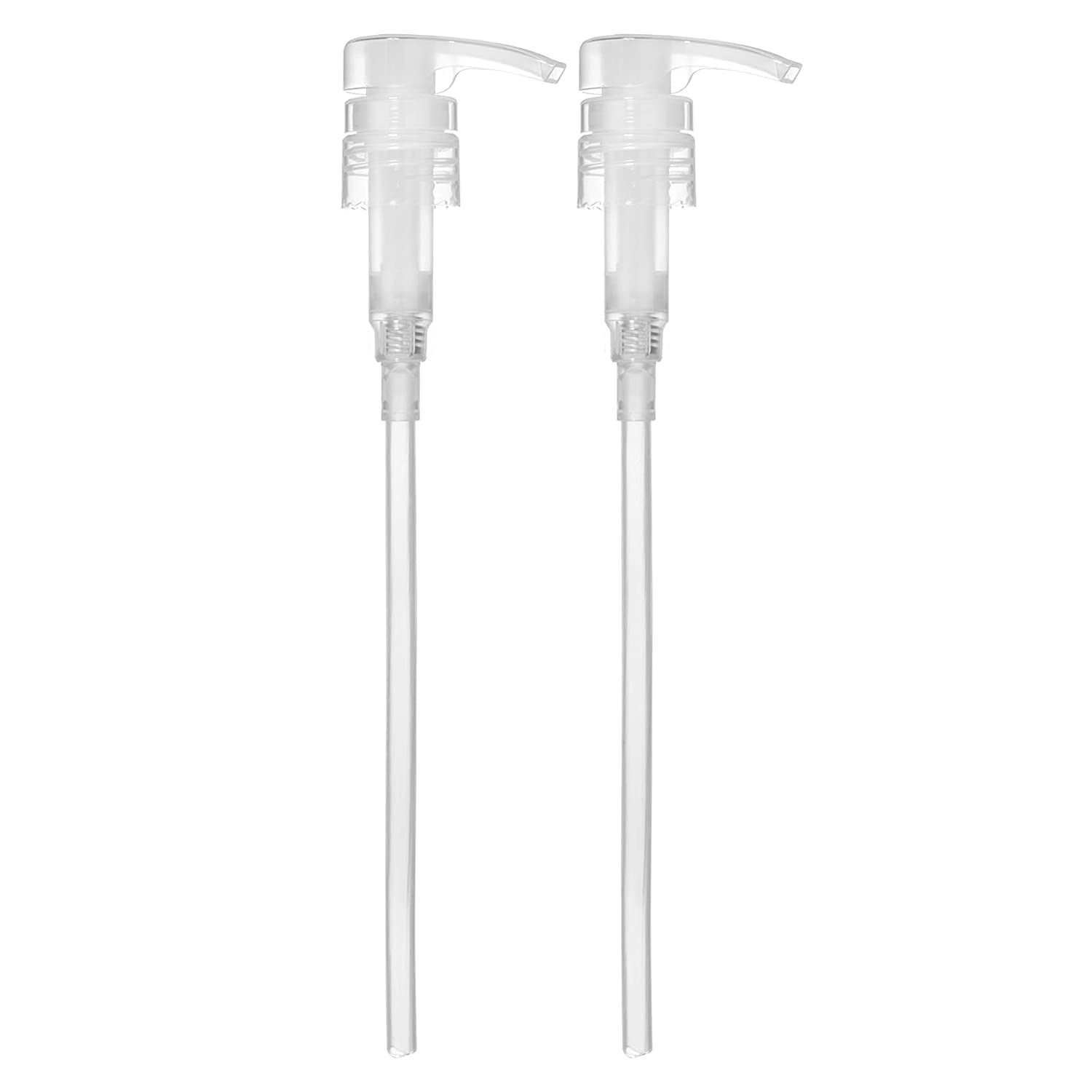 Bar5F Universal Liter Pump for Shampoo Conditioner Lotion for 33.8 Oz Bottles 1-Inch Neck 2-Pack Clear