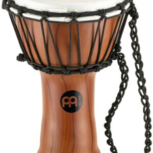 Meinl Percussion Junior Djembe Hand Drum Circle Instrument, Synthetic Shell and Head — NOT Made in China — Compact Size Rope Tuned, 2-Year Warranty (JRD-TA)