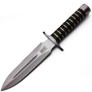 GCS Handmade Micarta Handle D2 Tool Steel Tactical Hunting Knife with leather sheath Full tang blade designed for Hunting & EDC GCS 166