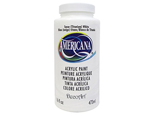 Decoart Americana Acrylics 16oz Snow White, 16 Fl Oz (Pack of 1)