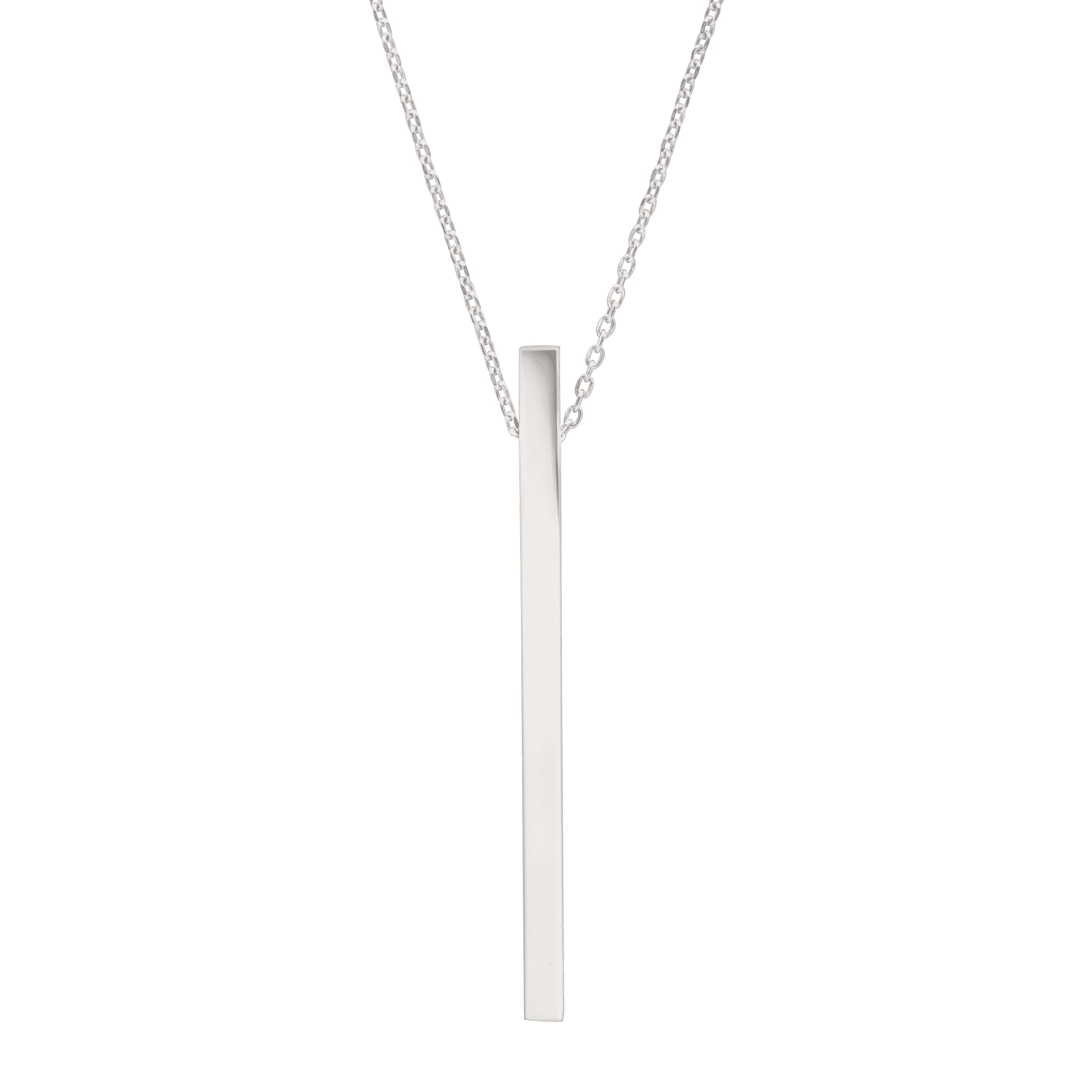 Silpada 'Minimalist' Vertical Bar Pendant Necklace in Sterling Silver, 28" + 2"