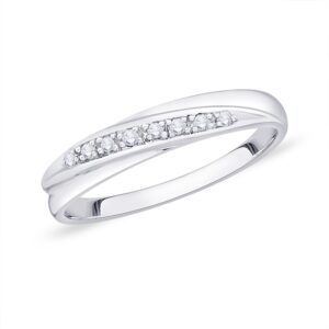 katarina diamond anniversary wedding band stackable ring in sterling silver (1/20 cttw, g-h, i2-i3) (size-10)