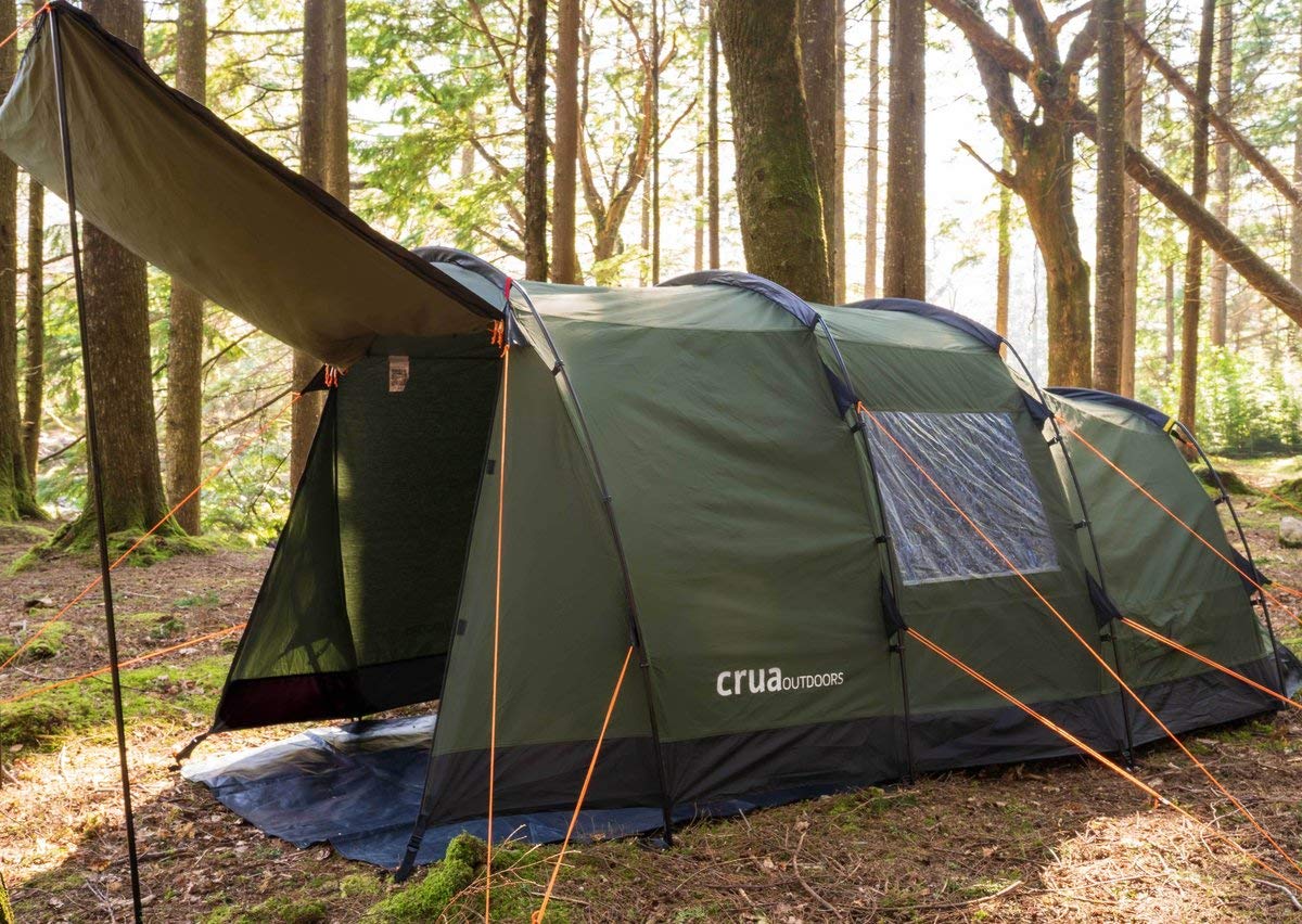 Crua Tri - 3 Person Insulated Tent, Waterproof and Windproof Tent with Warmth & Cooling Insulation Built-in for The 4 Seasons and Added Extendable Porch