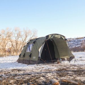 Crua Tri - 3 Person Insulated Tent, Waterproof and Windproof Tent with Warmth & Cooling Insulation Built-in for The 4 Seasons and Added Extendable Porch