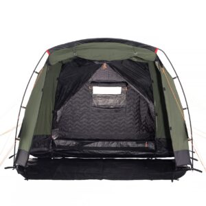 Crua Tri - 3 Person Insulated Tent, Waterproof and Windproof Tent with Warmth & Cooling Insulation Built-in for The 4 Seasons and Added Extendable Porch