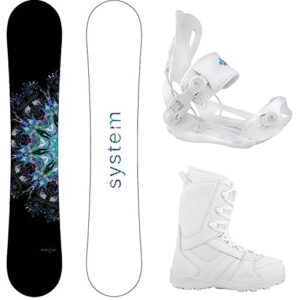 package-system mtnw women's snowboard-147 cm-system lux bindings-siren lux women's snowboard boots-10