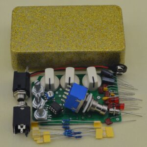 Build Your Own Distortion Guitar Pedal DS-NO1 Effects Stompbox Kit Shining Glod with With Full DIY Parts Incl