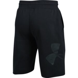 Under Armour Men's Rival Fleece Exploded Logo Shorts,Black (001)/Anthracite, Small