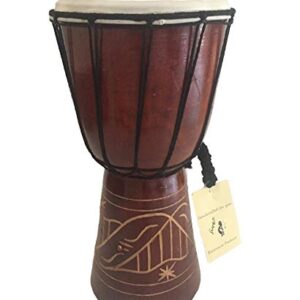 Djembe Drum Bongo Congo African Drum -MED SIZE- 12" High x 5" Drum Head, JIVE® BRAND- Professional Sound