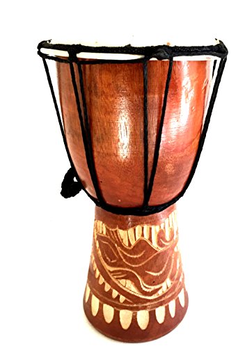 Djembe Drum Bongo Congo African Drum -MED SIZE- 12" High x 5" Drum Head, JIVE® BRAND- Professional Sound