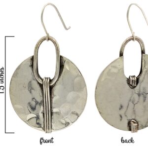 SPUNKYsoul Boho Oval or Round Ethnic Hammered Earring for Women