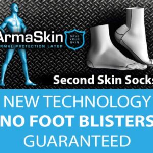 ArmaSkin Extreme Anti-Blister No Show Athletic Running Socks for Men and Women (Small, White)