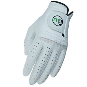 mg golf glove ladies left (rh golfer) dynagrip elite all-cabretta leather (medium)