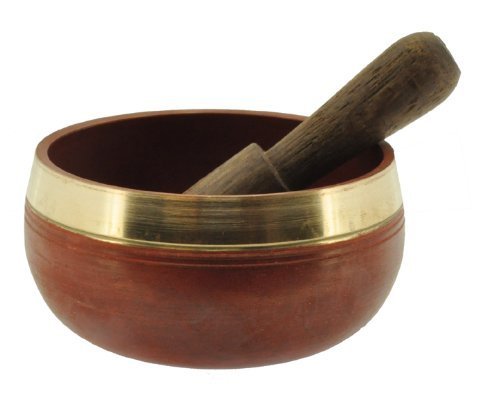 JIVE® Tibetan Chakra Singing Bowl Set Palm Size Root Chakra Red Singing Bowl - Premium Quality