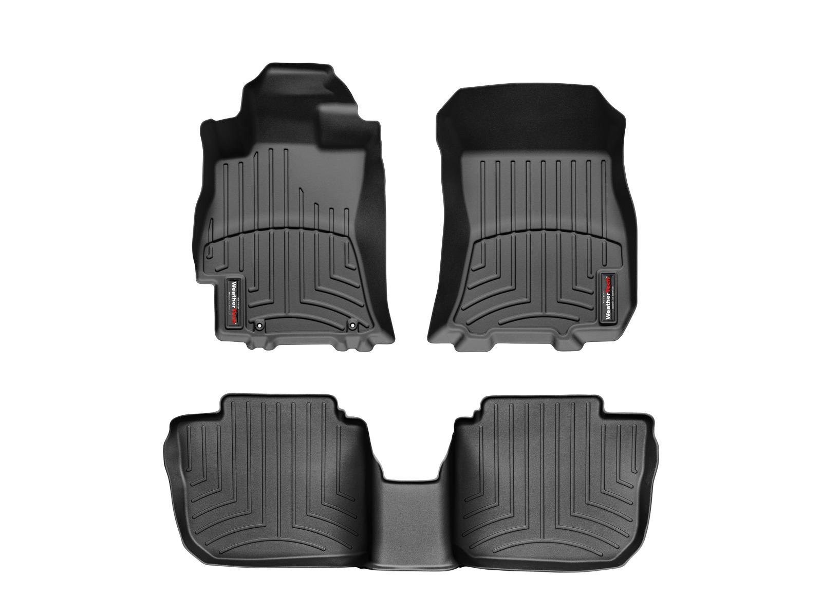 WeatherTech Custom Fit FloorLiners for Subaru Legacy, Outback - 1st & 2nd Row (44259-1-2), Black