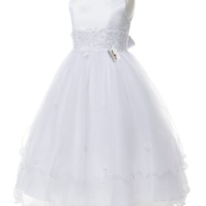 OLIVIA KOO Girls Graceful First Communion Dress (10, White)