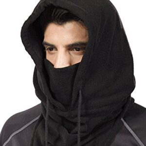 Balaclava Heavyweight Fleece Cold Weather Face and Neck Mask (Black)