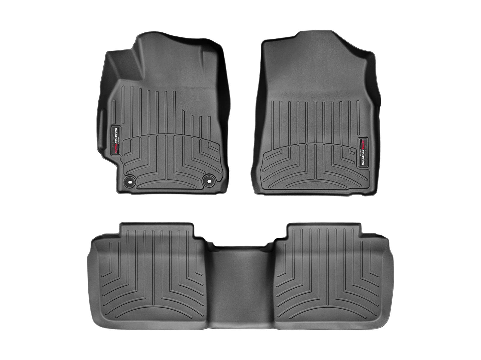 WeatherTech Custom Fit FloorLiners for Toyota Camry - 1st & 2nd Row (447881-444002), Black