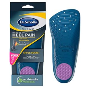 dr. scholl's heel pain relief orthotics // clinically proven to relieve plantar fasciitis, heel spurs and general heel aggravation (for women's 6-10,)