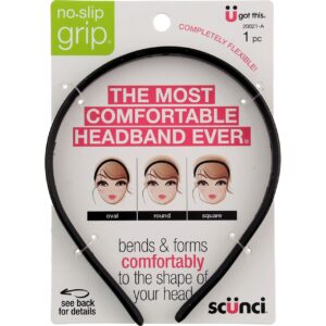 scunci no slip grip bendable headband - 3 per case.