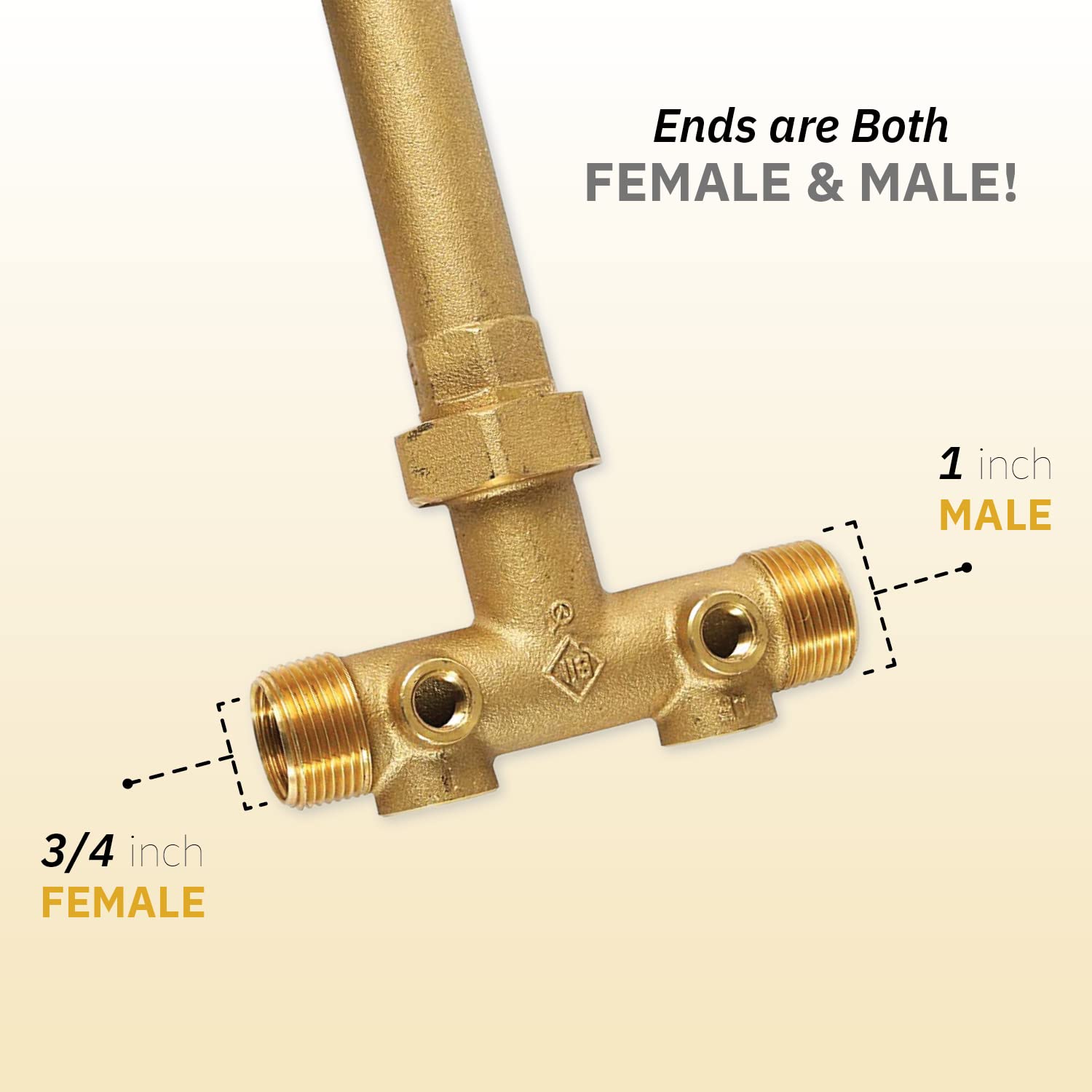 Plumb eeze Pressure Tank Installation Kit with 1" Brass Union tank tee to fit most pressure tanks with diameters up to 16"