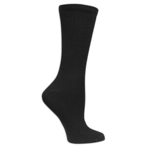 Dr. Scholl's Women's Guaranteed Comfort Diabetic and Circulatory crew 4 Pack Socks,Black, 4-10