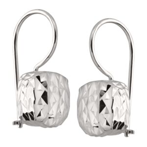 Silpada 'Rounded Cube' Drop Earrings in Textured Sterling Silver