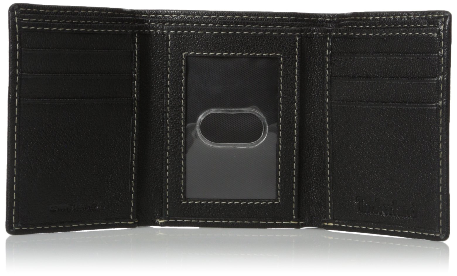 Timberland mens Genuine Leather Rfid Blocking Trifold Wallet, Black, One Size