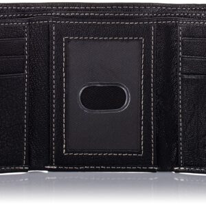 Timberland mens Genuine Leather Rfid Blocking Trifold Wallet, Black, One Size