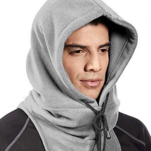 Super Z Outlet Balaclava Heavyweight Fleece Cold Weather Face Neck Mask (Light Gray)