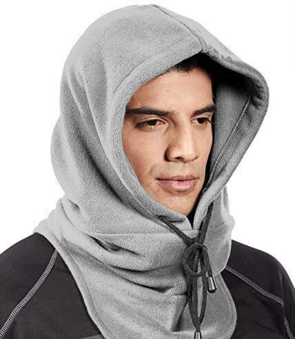 Super Z Outlet Balaclava Heavyweight Fleece Cold Weather Face Neck Mask (Light Gray)