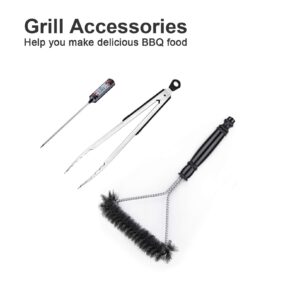 Kingkong 7573/7106 Cover for Weber Spirit 200, 300 Series and Genesis Silver Gas Grill Brush, Black