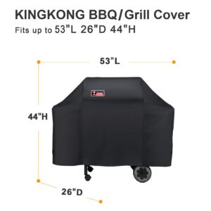 Kingkong 7573/7106 Cover for Weber Spirit 200, 300 Series and Genesis Silver Gas Grill Brush, Black