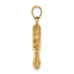 Jewels By Lux 14K Yellow Gold 3-D Nefertiti Pendant