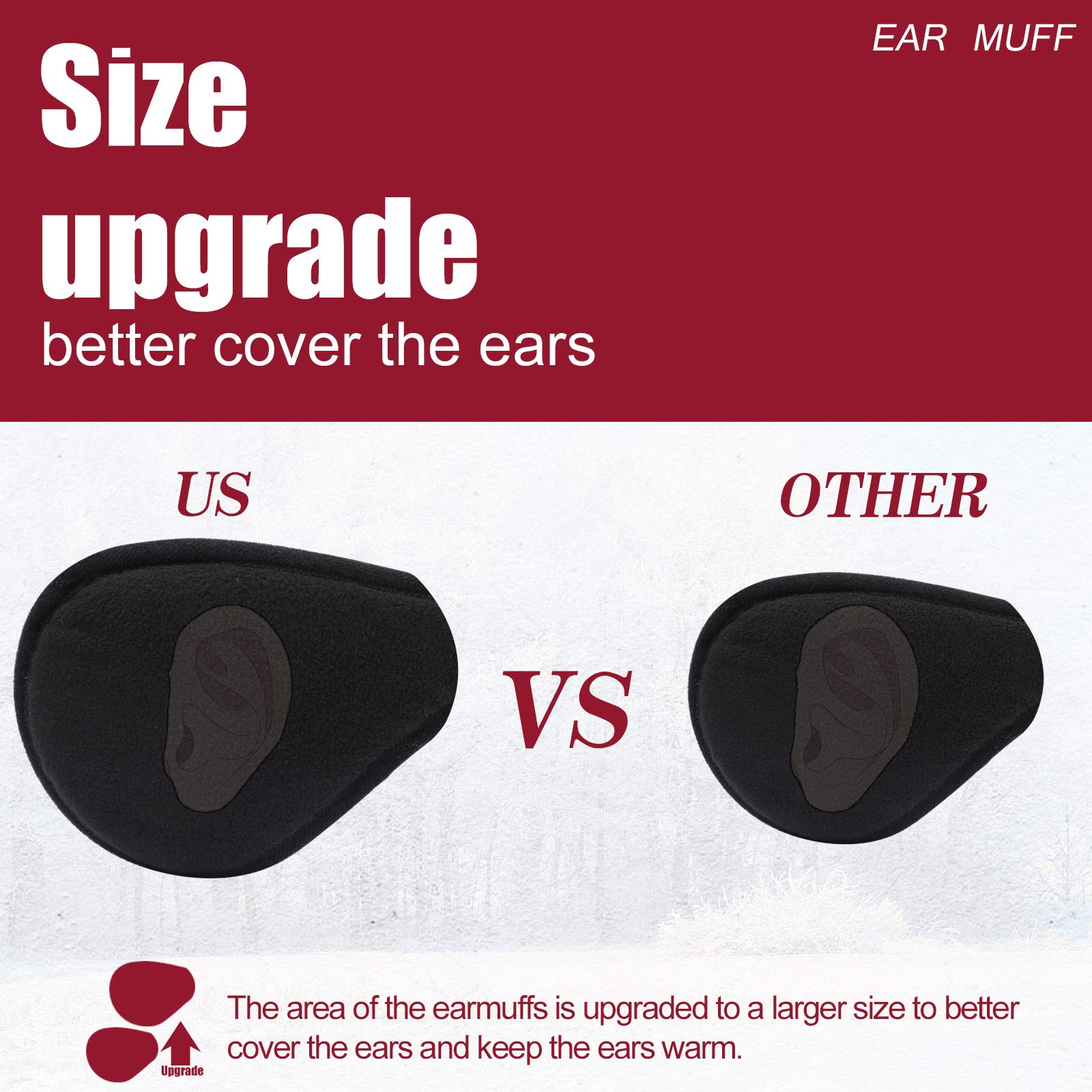 Metog Unisex-Adult's Winter Foldable Polar Fleece Earmuffs