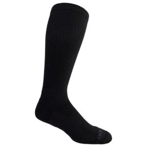 dr. scholl's men's athletic & work compression over the calf casual sock, black, 7 12 us