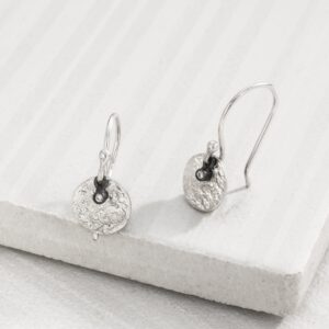 Silpada 'Mini Crystal Disc' Drop Earrings with Crystals in Sterling Silver