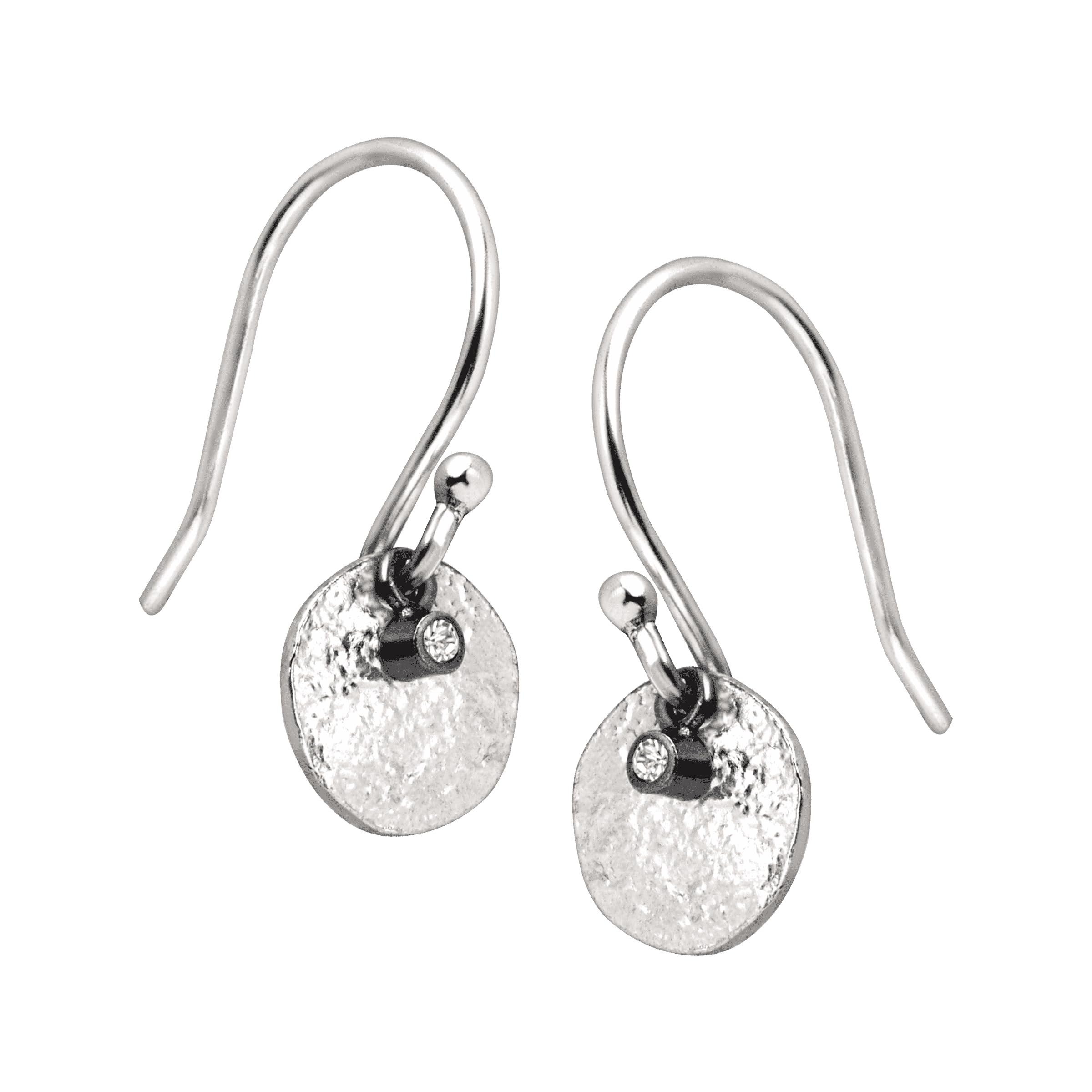 Silpada 'Mini Crystal Disc' Drop Earrings with Crystals in Sterling Silver