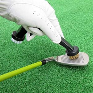 A99 Golf 2-in-1 Round Head Golf Club Brush Iron Wood Putter Cleaning + Free Reel